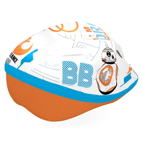 fietshelm BB8 junior wit maat 52/56 cm