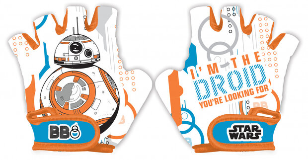 fietshandschoenen Star Wars BB8 junior oranje maat S