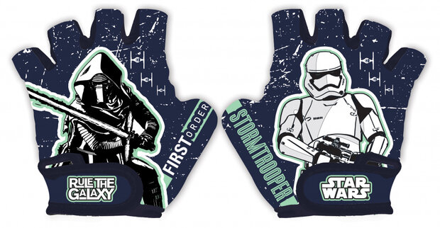 fietshandschoenen Stormtrooper jongens blauw maat S