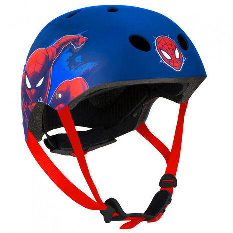 fietshelm Spider-Man jongens blauw maat 54/58 cm