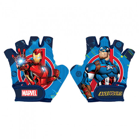 fietshandschoenen Avengers jongens blauw maat S