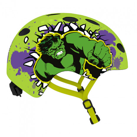 fietshelm Hulk jongens groen maat 54/58 cm