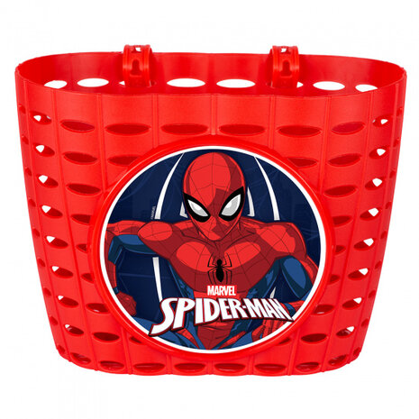 fietsmand Spider-Man junior 20 cm rood