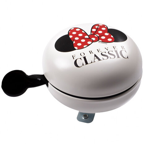 fietsbel Minnie Mouse Forever Classic junior 8 cm wit