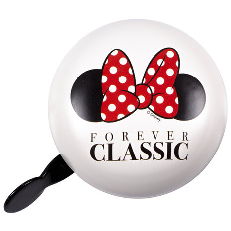 fietsbel Minnie Mouse Forever Classic junior 8 cm wit