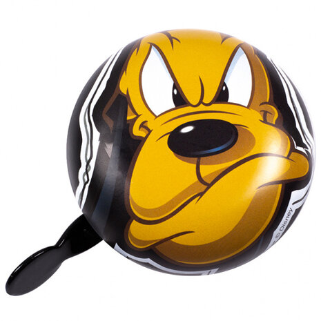 fietsbel Pluto 80 mm zwart/geel