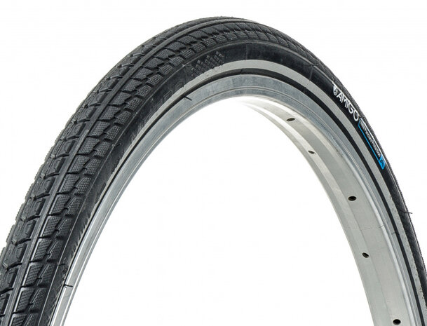 Buitenband Ortem Toro 1mm 20 x 1.75 (47-406) met reflectie antilek zwart