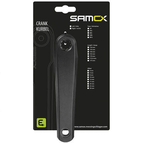 crank links 170 mm offset 13 mm aluminium zwart