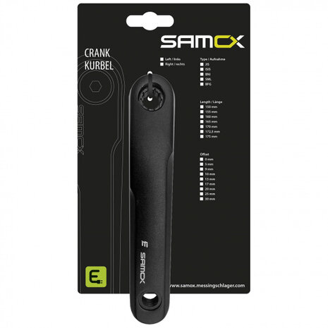 crank Bosch GEN 3 links 170 mm offset 5 mm aluminium zwart