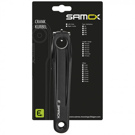 crank rechts Hollowtech 175 mm offset 13 mm aluminium zwart