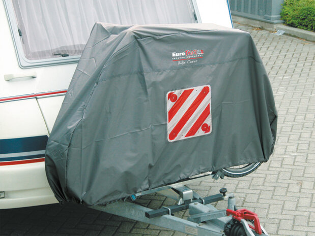 fietsbeschermhoes voor 2 fietsen polyester grijs