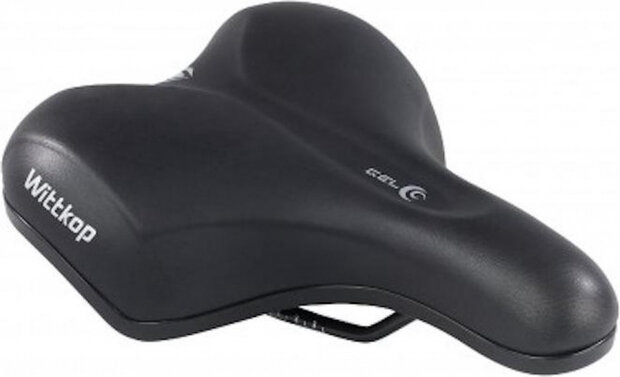 zadel In Mould TRK 3.0 dames 22 cm gel/staal zwart