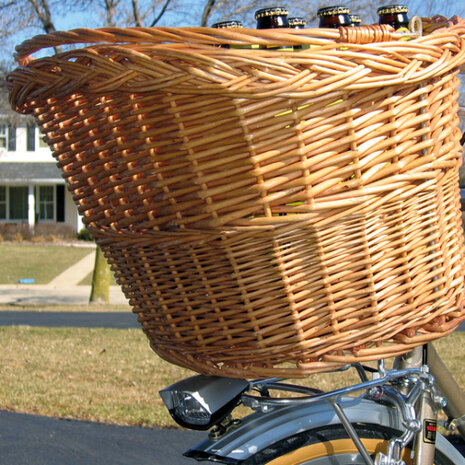 fietsmand voor/achter 30 liter riet bruin