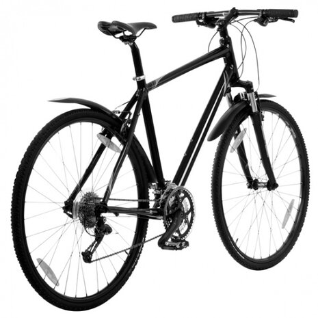 spatbordset MTB 24/26 inch zwart 3-delig