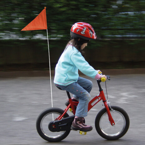 fietsvlag junior 95 cm oranje