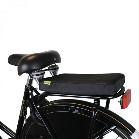 bagagedragerkussen junior 32 x 15 cm polyester zwart