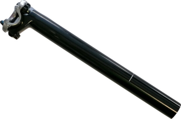zadelpen Smica vast 27,2 x 270 mm aluminium zwart