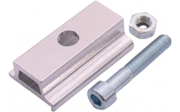 adapterplaat Gazelle M8 x 45 mm aluminium zilver