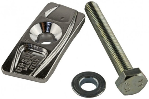 adapterplaat Jumbo M10 x 75 mm aluminium zilver