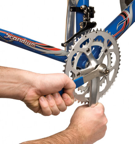 cranksleutel CCW-5 14 mm/8 mm staal zilver/blauw