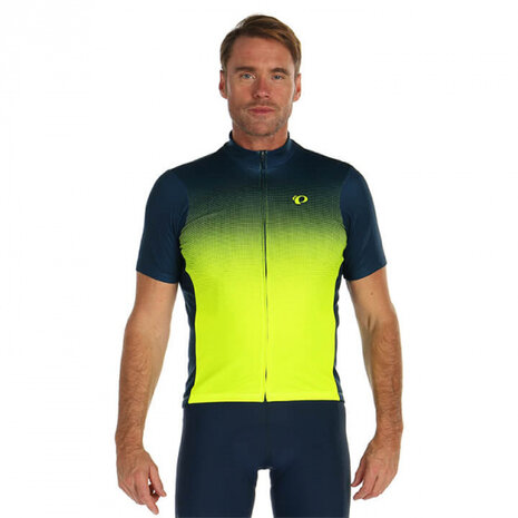fietsshirt Select LTD heren polyester geel/blauw maat S