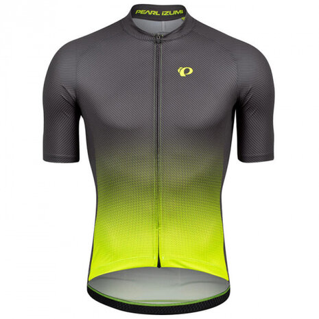 fietsshirt Attack heren polyester geel/grijs maat S