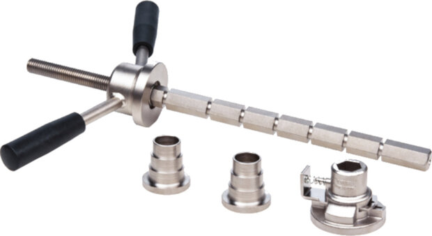 lagerpers HHP-2 balhoofd/trapas 315 mm staal zilver