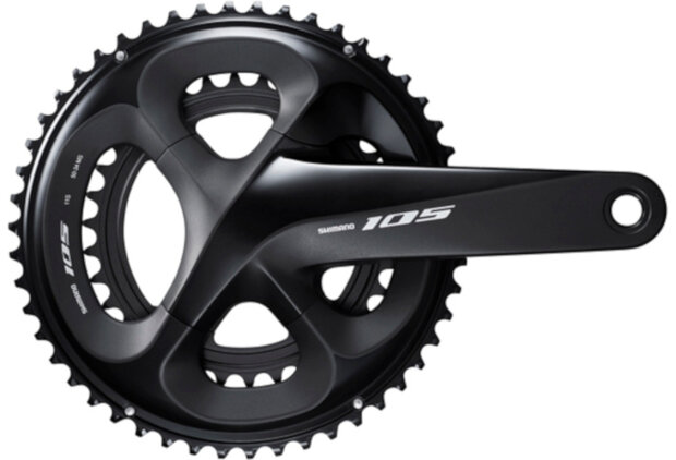 crankstel 105 FC-R7000 53-39T 2x11S 175 mm zwart