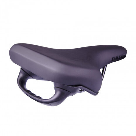 zadel e-bike met handgreep unisex 248 x 205 mm zwart