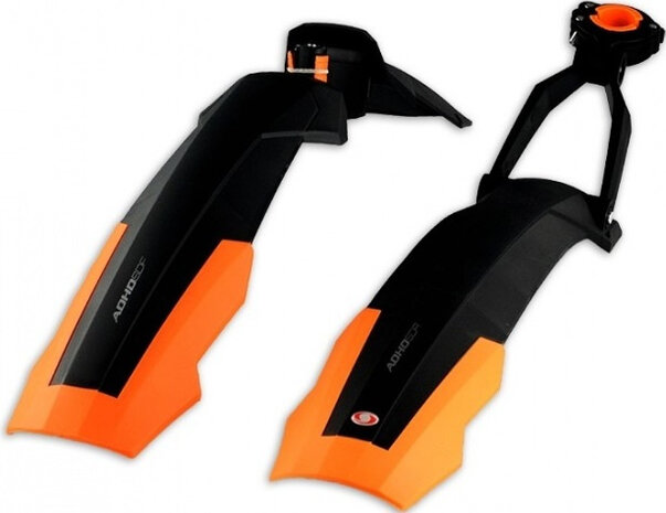 spatbordenset Adhd Short 26-27,5 inch zwart/oranje