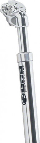 zadelpen SP-380 verend 300 x 27,7 mm aluminium zilver