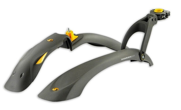 spatbordenset Hammer Pro 24 - 29 inch grijs/geel