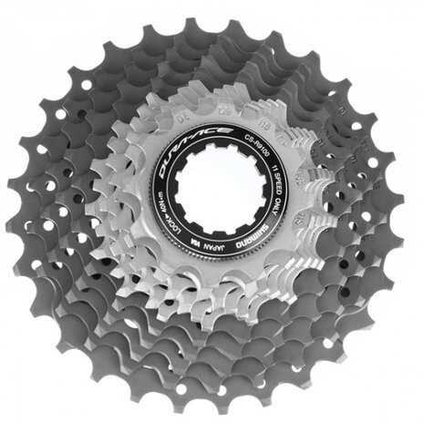 cassette Dura-Ace R9100 12-28T 11S titanium zilver/zwart