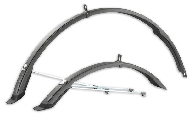 spatbordenset Ubiquit 45 28 inch grijs/zwart
