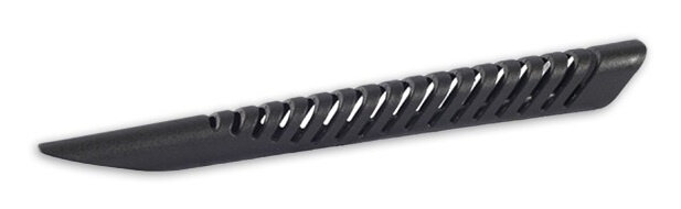 achtervorkbeschermer Shark Fin 24 cm elastomeer zwart