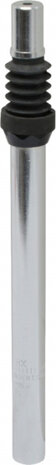zadelpen verend kaars 350 x 25,4 mm aluminium zilver