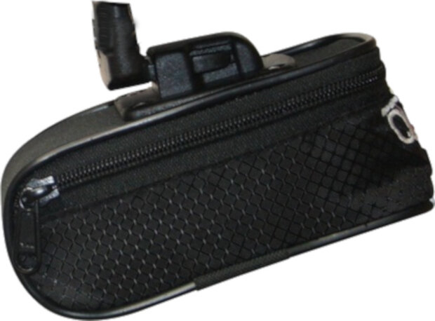 zadeltas 500 ml 14 x 6,5 cm nylon zwart