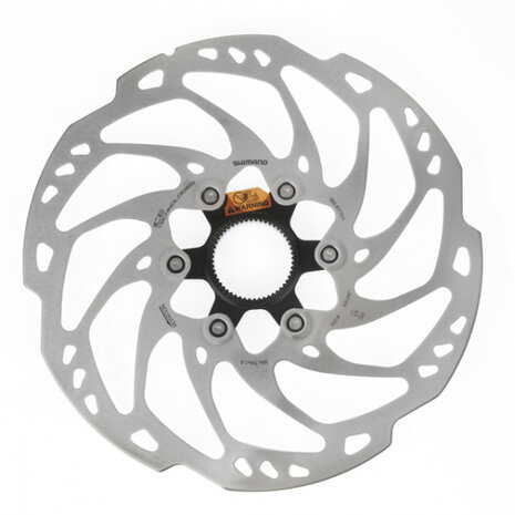 remschijf 105 SM-RT70 203 mm center-lock RVS/alu zilver