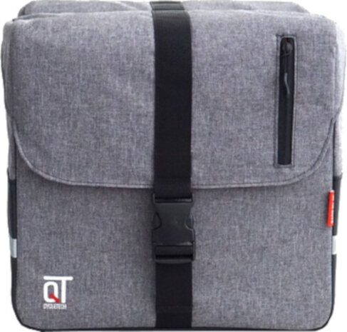 fietstas Cosmo 14 liter 33,5 x 32 cm grijs