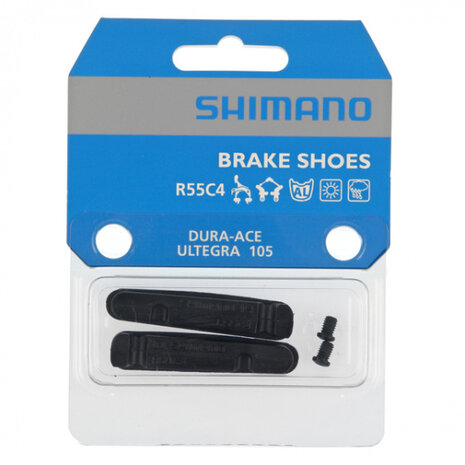 remblokkenset Dura-Ace R55C4 rubber zwart 2 stuks