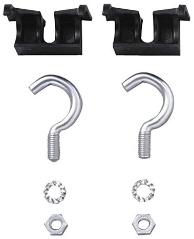 slotbevestigingsset staal 12 -14 mm zwart/zilver 8-delig