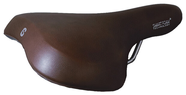 zadel Pure 25 x 22 cm unisex gel/staal bruin