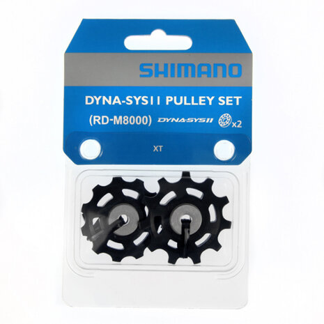 derailleurwielset XT RD-M8000 staal 11S zwart 2 stuks