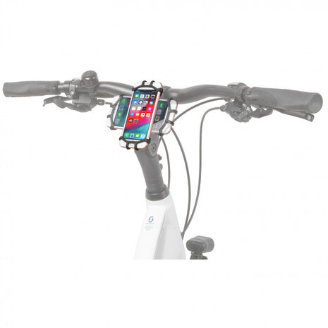 smartphonehouder Bike Mount Flex 13 cm siliconen zwart
