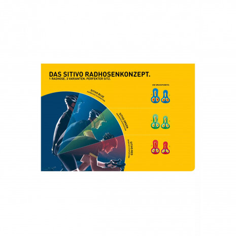 fietsonderbroek Sitivo U dames polyamide zwart/blauw mt 38