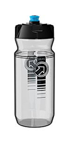 sportbidon Team 0,6 liter PVC 21 cm transparant/zwart
