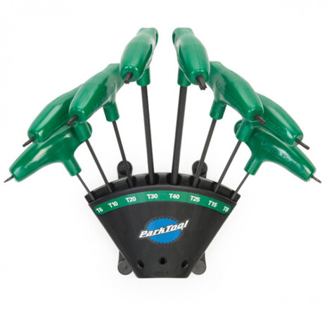 torxsleutels 35,6 cm staal/nylon zwart/groen 9-delig