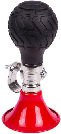 fietstoeter Cars jongens 6,5 x 14 cm staal zwart/rood