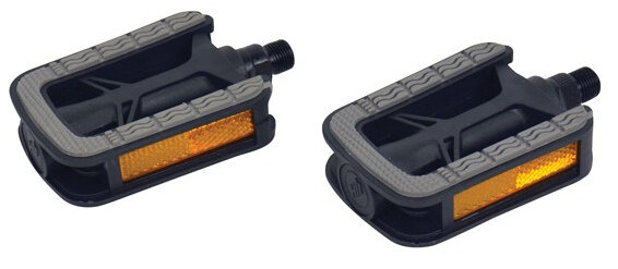 platformpedalen anti-slip reflectie 19 x 9 cm zwart