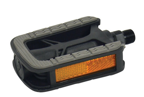 platformpedalen anti-slip reflectie 19 x 9 cm zwart